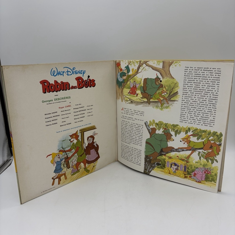 Walt Disney Robin Des Bois LP 1974 French Disneyland Records ST-3810 F VG+ - Picture 14 of 16